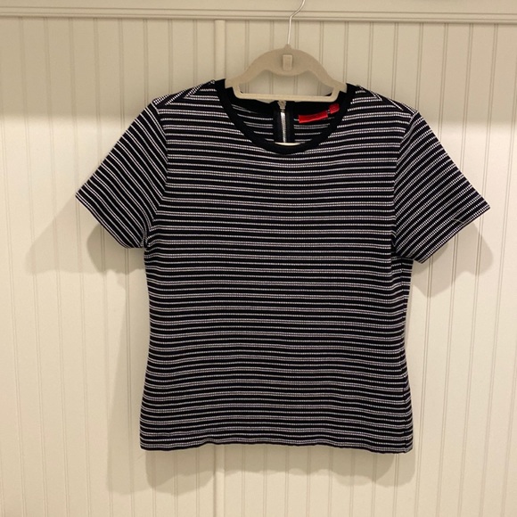 Hugo Boss black and white short sleeve top - Picture 1 of 7